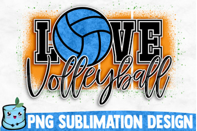 Love Volleyball Sublimation Design