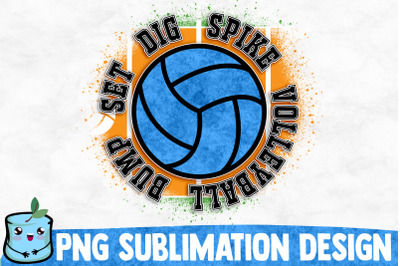 Volleyball Bump Set Dig Spike Sublimation Design