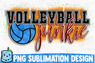 Volleyball Junkie Sublimation Design