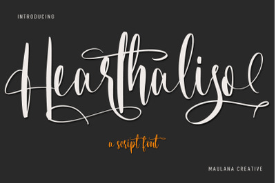 Hearthaliso Elegant Script Font