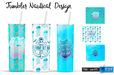 Nautical 20 Oz Tumbler Sublimation V.2