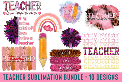 10 Designs Teacher Sublimation