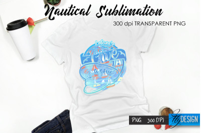 Nautical T-Shirt Sublimation Design v.9