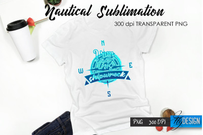 Nautical T-Shirt Sublimation Design v.10