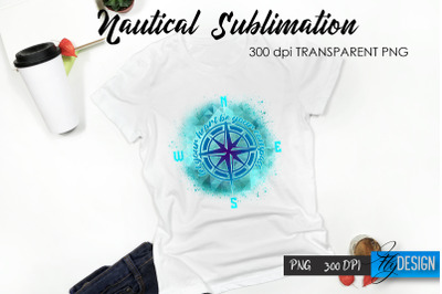 Nautical T-Shirt Sublimation Design v.16