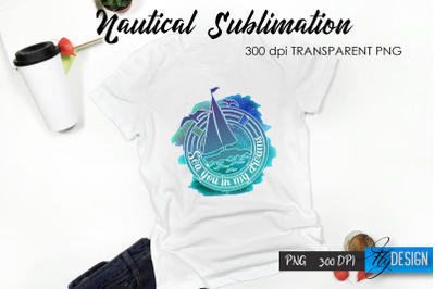 Nautical T-Shirt Sublimation Design v.29