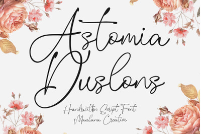 Astomia Duslons Handwritten Script Font