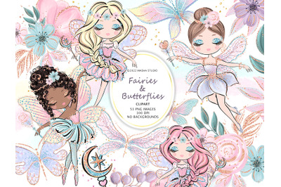 Fairies and Butterflies Clipart 2022