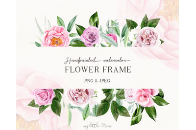 English rose flower frame #w108
