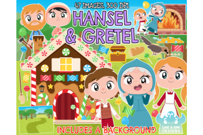 Hansel and Gretel Clipart - Lime and Kiwi Designs