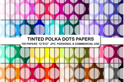 Tinted Polka Dots Pattern Digital Scrapbook Papers Polka Dot