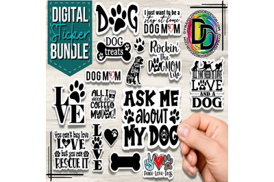 Dog&2C; Dog Sticker&2C; Dog Mom Sticker&2C; Dog Mom Printable Stickers Bundle&2C;