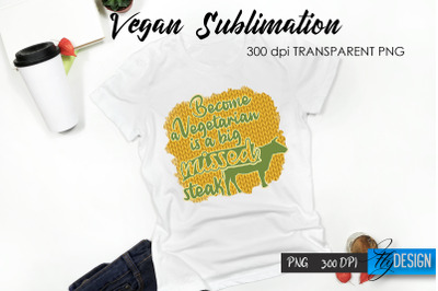 Vegan T-Shirt Sublimation. Healthy Food T-Shirt Design v.7