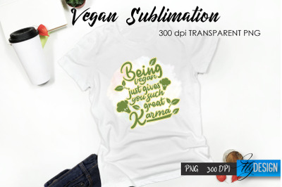 Vegan T-Shirt Sublimation. Healthy Food T-Shirt Design v.8