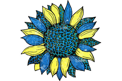 Cheetah Sunflower Ukraine Sublimation