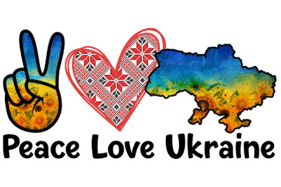 Peace Love Ukraine Sublimation