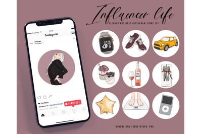 Girl Lifestyle Instagram Highlight Icons everyday life Bloggers Influe