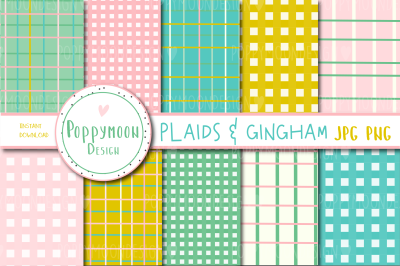 Plaids and Gingham paper set