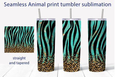 Zebra animal print tumbler sublimation Leopard print wrap