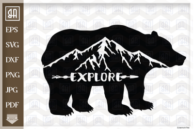 Bear SVG - Adventure SVG - Mountain SVG