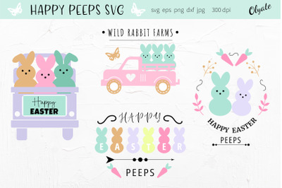 Easter Peeps SVG. Easter Bunny Peeps. Easter Bunny SVG
