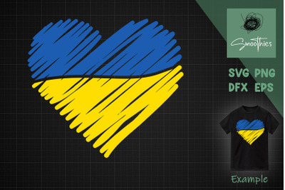 I Stand With Ukraine Flag Emblem Map