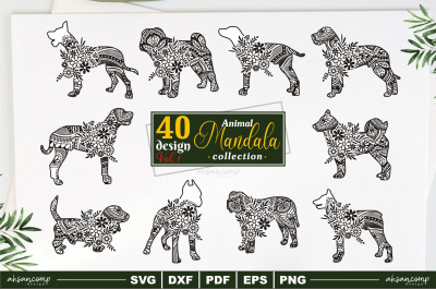 Bundles Animal Mandala with Flower Vol. 1