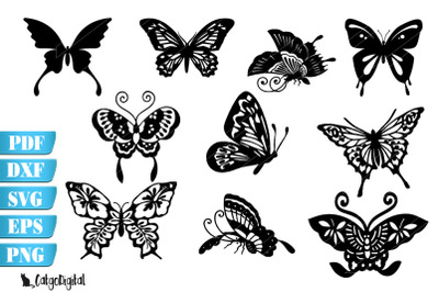 Butterfly&nbsp;Silhouettes SVG Cutting Files