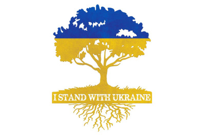 I Stand With Ukraine Tree Sublimation