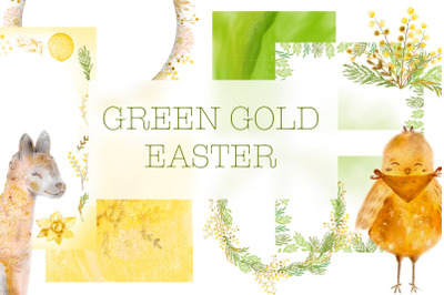 Green gold Easter