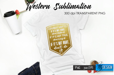 Western T-Shirt Sublimation. Cowboy T-Shirt Design v.7