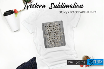 Western T-Shirt Sublimation. Cowboy T-Shirt Design v.8