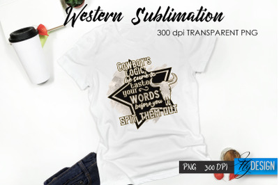 Western T-Shirt Sublimation. Cowboy T-Shirt Design v.12