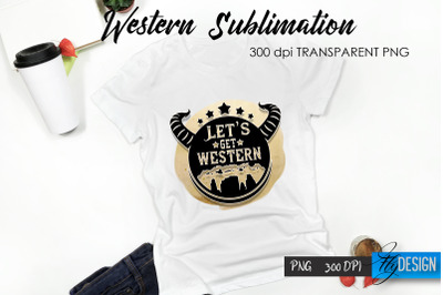 Western T-Shirt Sublimation. Cowboy T-Shirt Design v.27