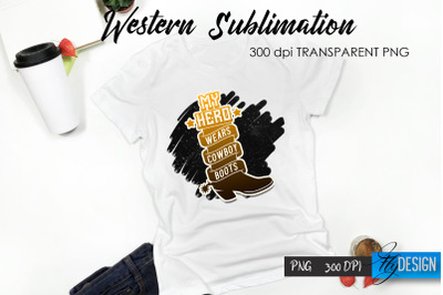 Western T-Shirt Sublimation. Cowboy T-Shirt Design v.31