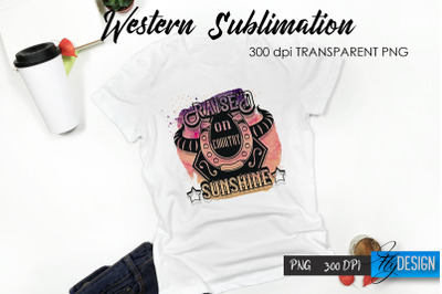 Western T-Shirt Sublimation. Cowboy T-Shirt Design v.35