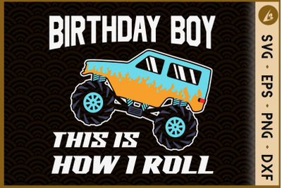 Kids 4th Birthday Boy Truck Car