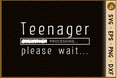 Teenager procesing loading please wait