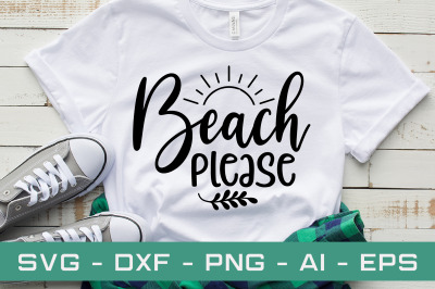 beach please svg cut file