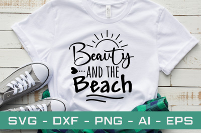 beauty and the beach svg cut file