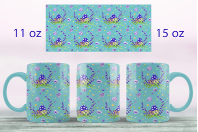 Easter mug sublimation png 11oz and 15 oz Seamless mug wrap