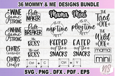 Mommy and Me svg bundle, mommy and me outfits shirts, mothers day svg,