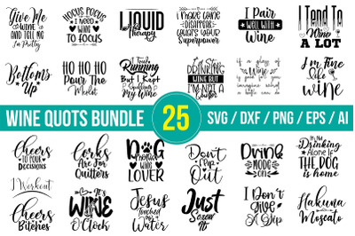 Wine Quotes SVG Bundle