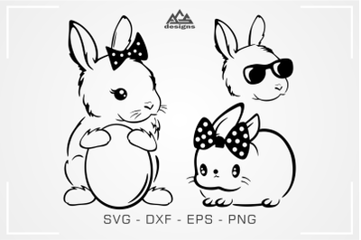 Cute Easter Bunny Svg Design