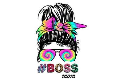 Boss Mom Messy Bun Sublimation