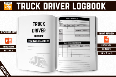 Truck Driver Logbook - KDP Interior