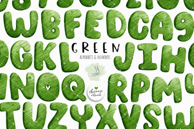 Green leaf alphabets and numbers, green alphabet, leaf alphabet, natur