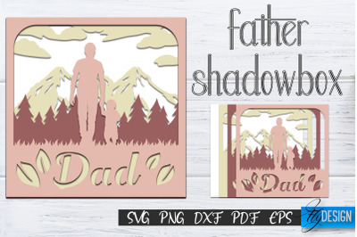 Father&#039;s Day Shadow Box SVG, Dad SVG v.2