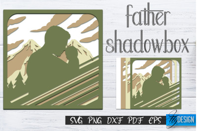 Father&#039;s Day Shadow Box SVG, Dad SVG v.3