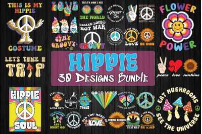 Hippie Bundle SVG 30 designs